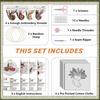 4 Sets Christmas Embroidery Kit  for Beginners Cross Stitch Kits Needlepoint Kits for Adults with Pattern Needles Threads Tools