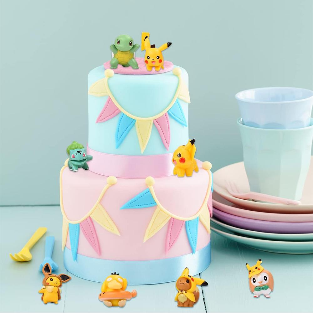 6 Pcs Mini Cute Gift Pikachu Action Figures for Party Favor Decoration Supplies