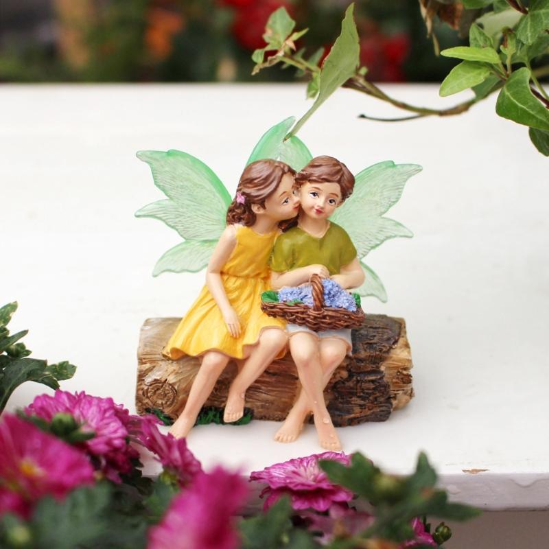 User Friendly Resin Glowing Flower Fairies Statue With Nightlight Perfect For Bedroom Lawn Ornaments Gift