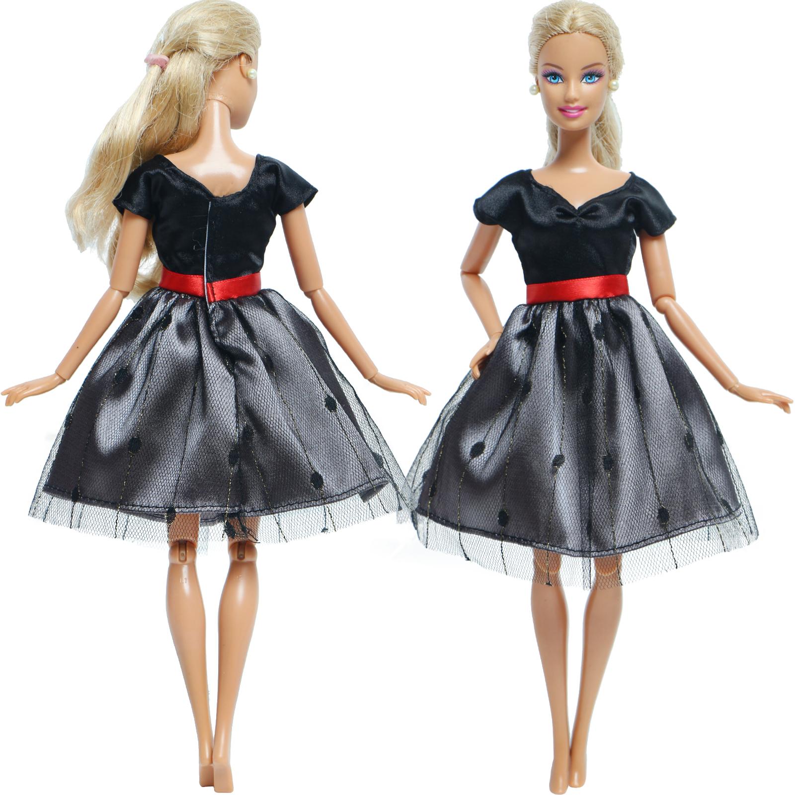 

Одежда для кукол для кукол 30 см Модные бальные платья для вечеринок Наряды для званого ужина Аксессуары для куклы 1/6 11,5 дюймов Великолепная игрушка для девочки чёрный