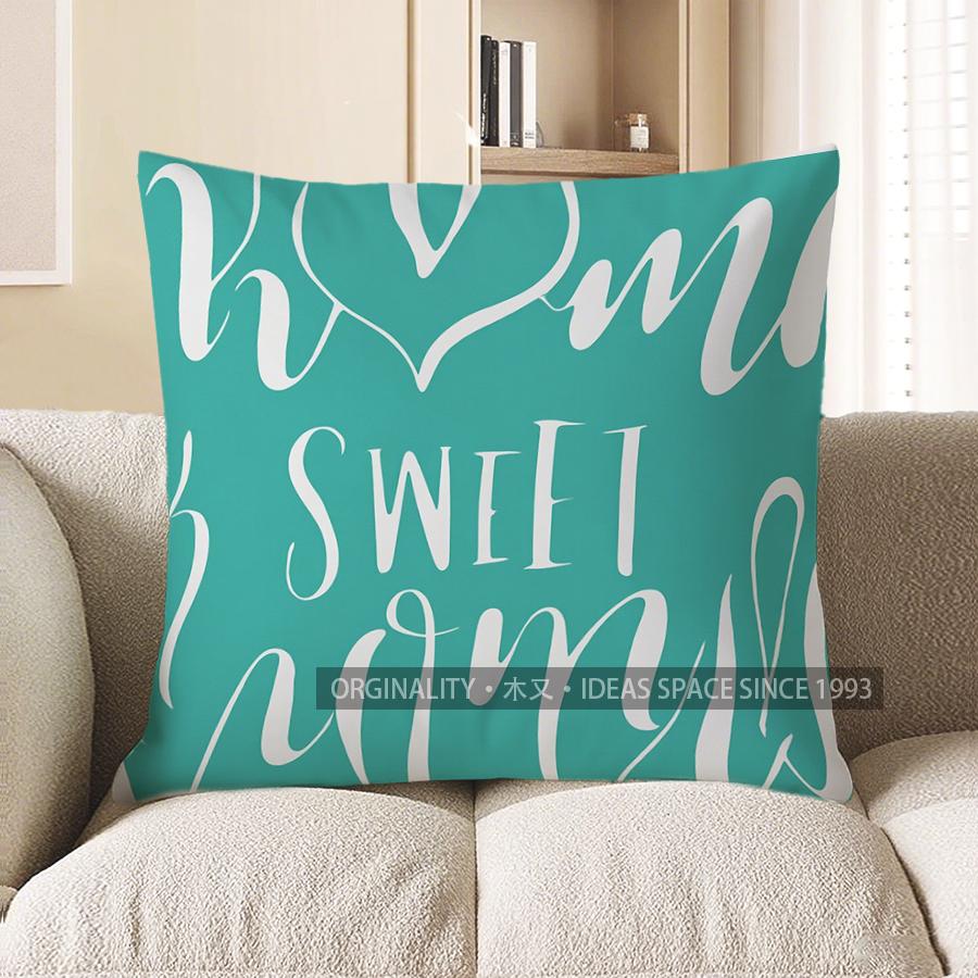 Home Decor Sweet Home Greeting Throw Pillow Cover Pattern Cushion Cover Suitable For Sofa Bedroom Car Pillow Cover