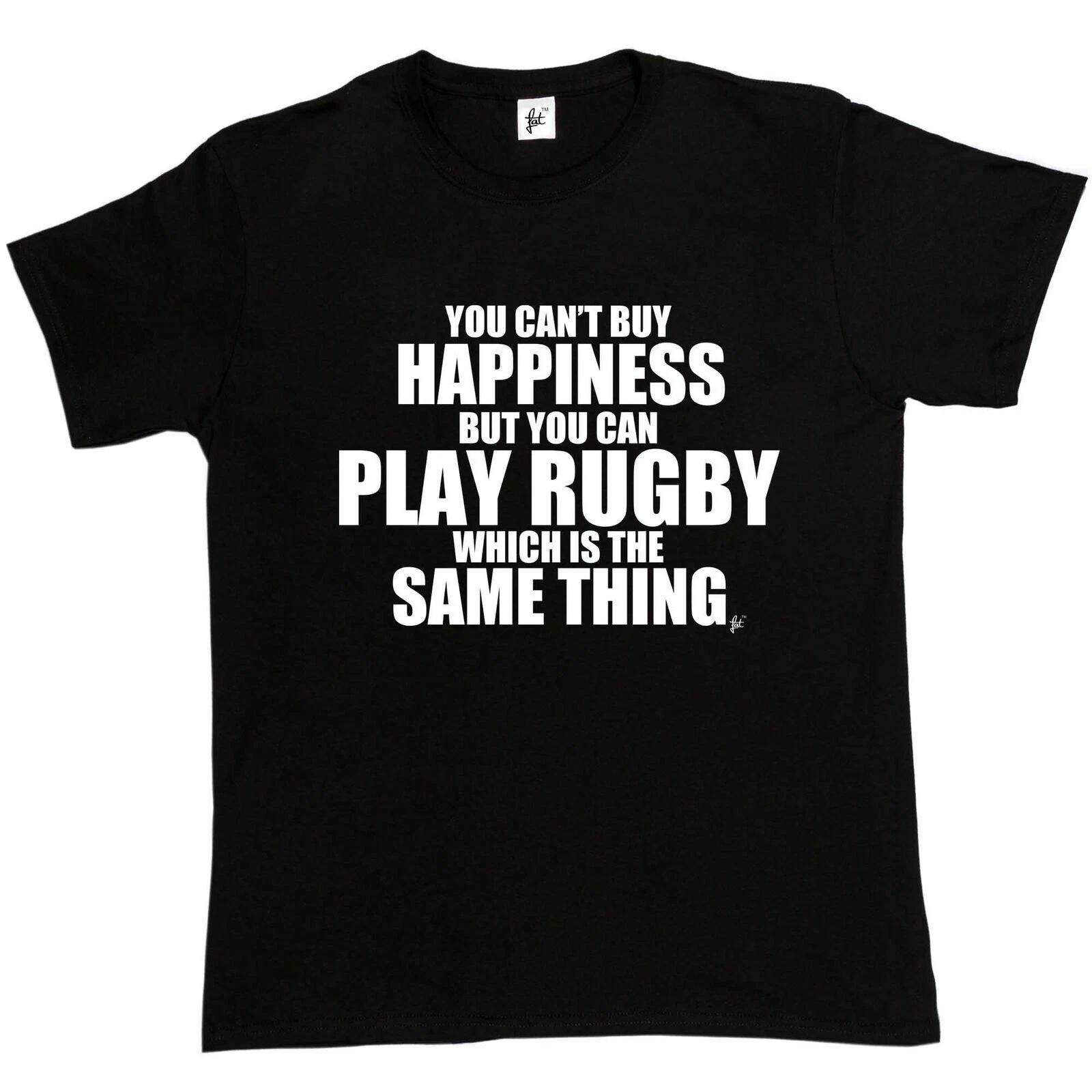 You Can t Buy Happiness But You Can Play Rugby Mens T-Shirt L