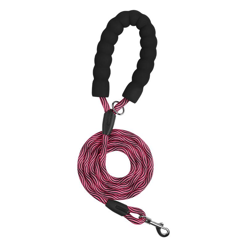 Dog leash colorful nylon reflective round rope large dog explosion-proof p rope dog leash medium and large dog leash