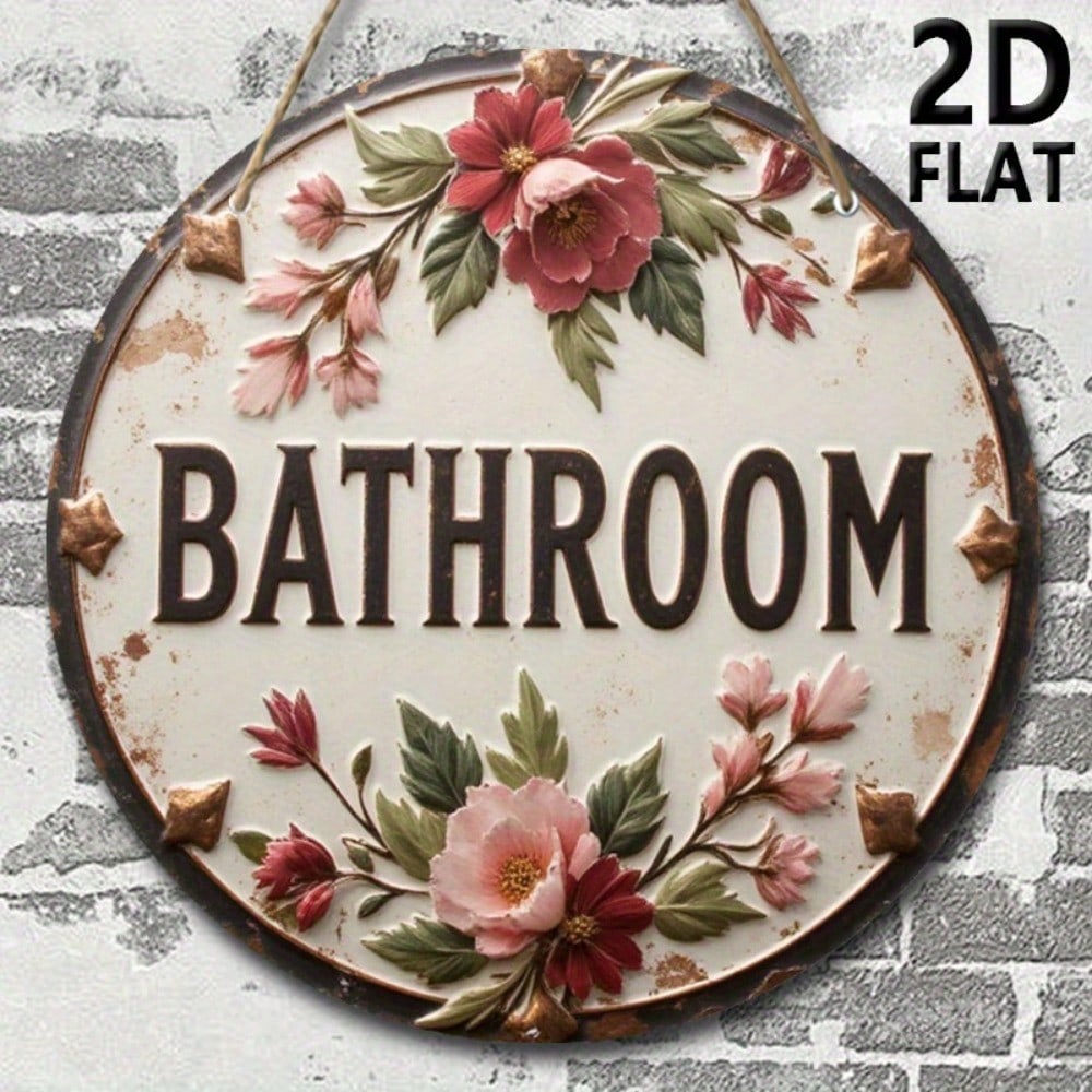 Round Metal Painting for Cafe Kitchen Living Room Hallway