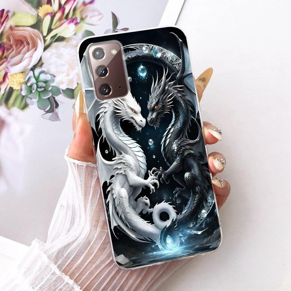 Clear For Samsung Galaxy Note20 5G Case Fashion Fashion Funny Cute Painted Cover For Samsung Note20 5G SM-N981B SM-N981W Casing