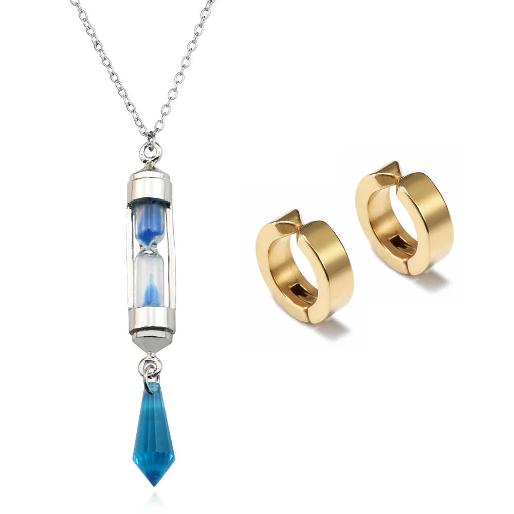 Anime The Case Study of Vanitas Vanitas Earrings No Karte Props Hourglass Earrings Ear Cuff Studs Clip Cosplay Jewelry Gifts