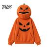 Halloween Pumpkin Hoodie Women Oversized Hoodie, Fall Long Sleeve Hooded Loose Fit Sweatshirt with Pocket, Jack-O-Lantern Holiday Costume Pullover Top