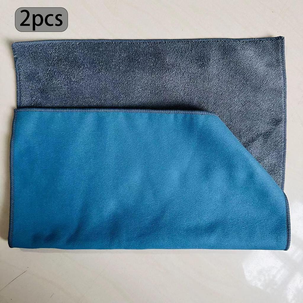 2-pack double-sided car cleaning cloths 30×30cm for car interiors and home use. Soft and absorbent, multifunctional car cleaning cloth.