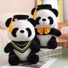 Panda Dr Plush Toy Stuffed Animal Doll Decoration Graduation Memorial Gift