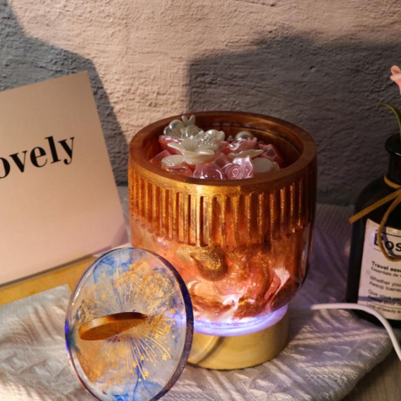 DL   DIY Resin Epoxy Mold Storage Box Silicone Mold Gypsum Aromatherapy Candle Cup