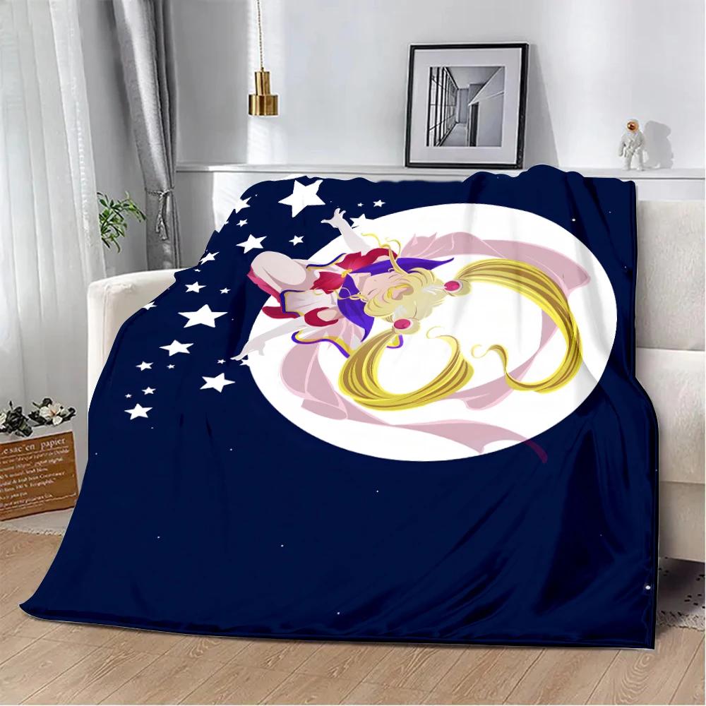 Anime Sailor Moons Printed Blanket Picnic Blankets Warm Blanket Soft and Comfortable Blanket Home Travel Birthday Gift
