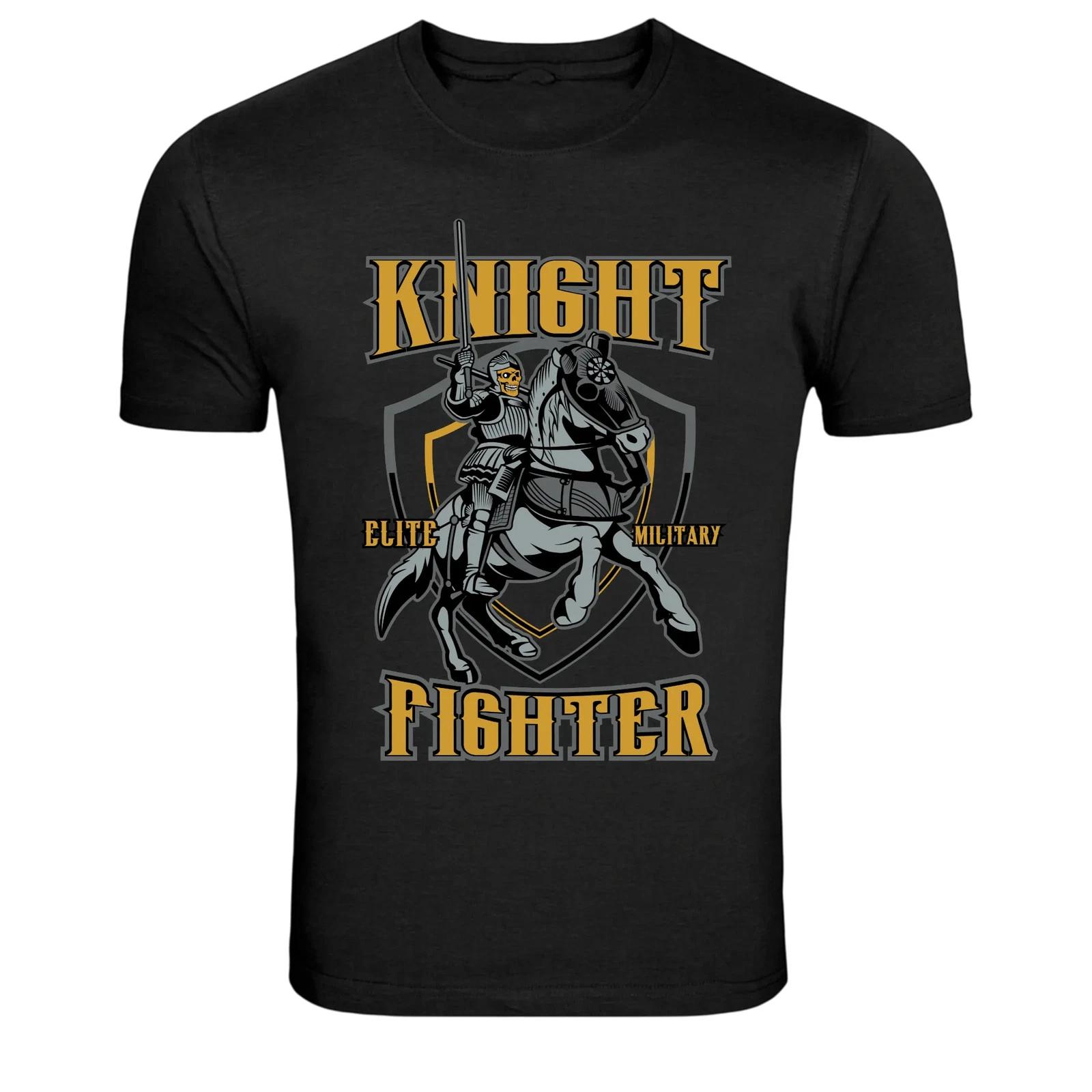 Knight Fighter Medieval Warrior Horse Graphic T-Shirt XL