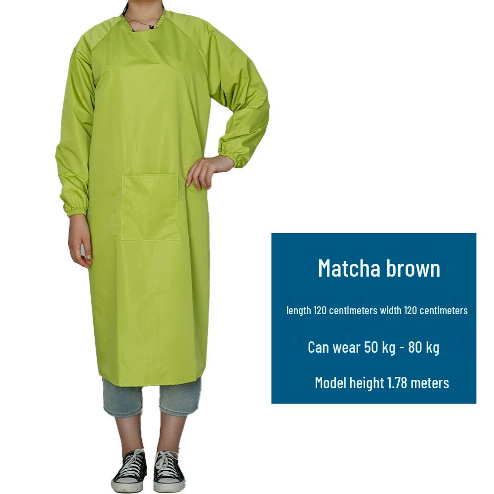 Unisex Waterproof Oil-Proof Long Sleeve Apron for Kitchen and Home
