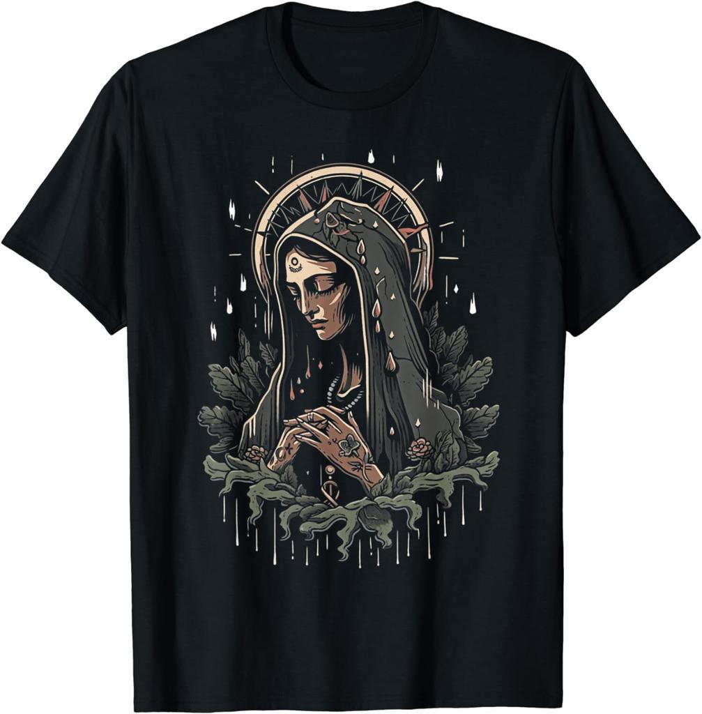 NEUES LIMITIERTES Mutter Maria Cooles Gotisches Goth Katholiken Maria Tattoo T-Shirt