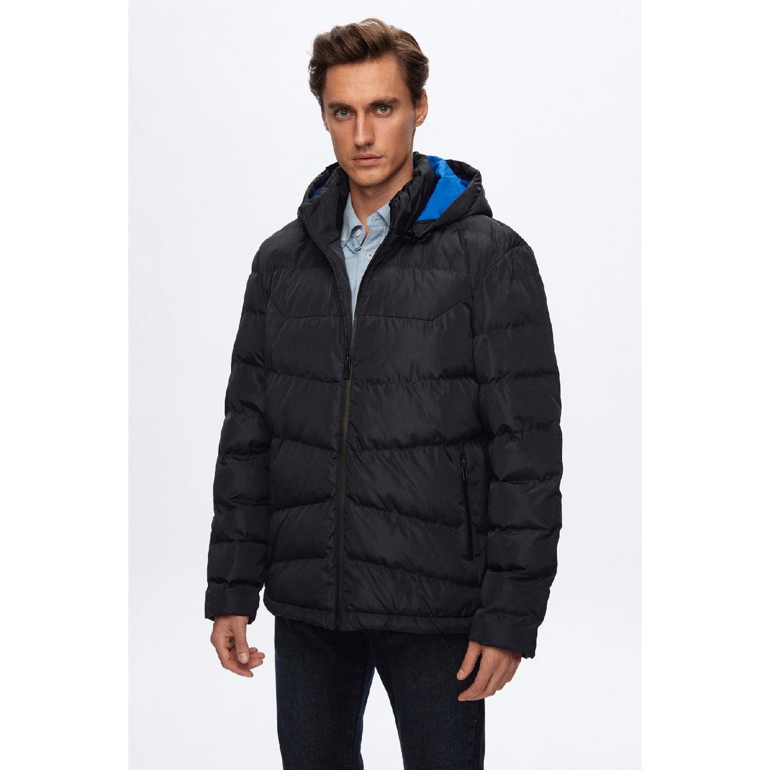 

Regular Fit Navy Blue Puffer Hooded Coat M бездна