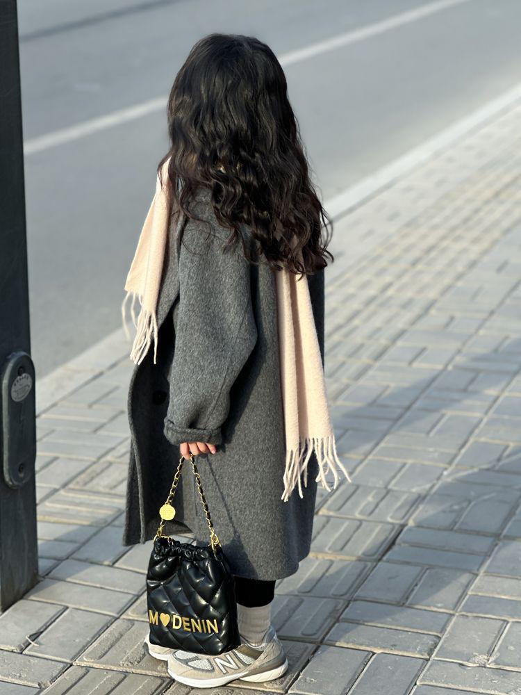 Children's Double-Sided Cashmere Wool Coat for Boys and Girls - New 2025 Winter Jacket for Spring, Autumn, and Winter.