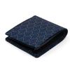 Inden Wallet Coin Purse Deerskin Traditional Craft Made in Japan Navy Blue with White Lacquer Seigaiha [Indenya] Bi-fold Men's No.2006 ([14-004]