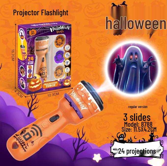 Children’s Early Education Christmas Flashlight Toy - Cute Cartoon Projection Gift