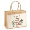 Tote Bag - PLANETEE - Jute with Pocket Théa Life Is Prettier - Natural Jute - 43 X 33 Cm - Printed In France