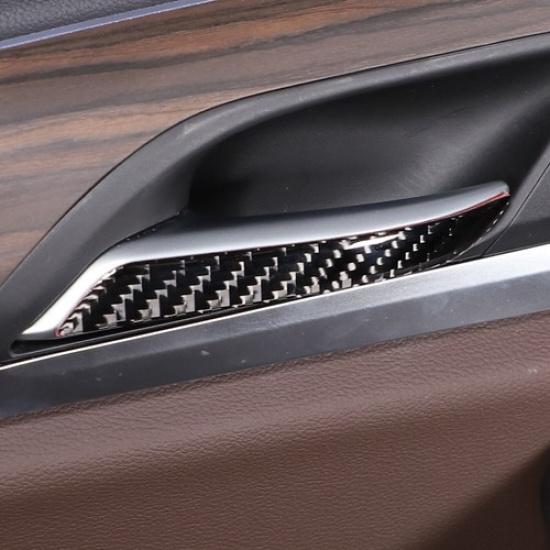 For BMW X3 G01 2018-2022 Carbon Fiber Car Interior Door Grab Handle Sticker Trim