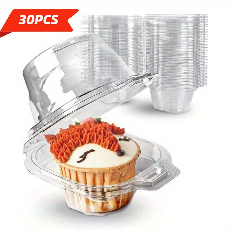 PET Clear Cupcake Containers, Disposable Muffin Boxes, Single Or Double Cupcake Wrappers, Baking Tools, Kitchen Gadgets