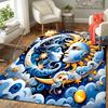 1pc Sun and Moon Shine Together Print, Design Indoor Area Rug - Soft, Anti-Slip, and Durable Gaming Room Decor for Bedroom, Living Room