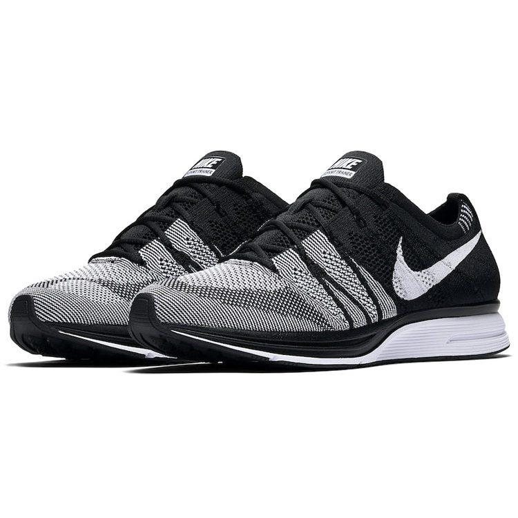 Nike Flyknit Trainer Oreo Cushioning Support Low Top Casual Shoes Unisex Black White AH8396-005