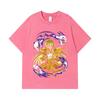 T-shirt Lavate 275 GSM 100% Cotone Saint Seiya V30 Stampa Vergine Unisex T-shirt Pesante in Cotone