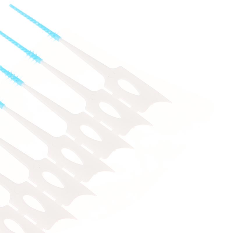 Interdental Silicone Brushes 200 Units Dental Toothpicks Brush Between Teeth With Thread Oral Cleaning Tools