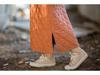 Women's Retro Mid-Length A-Line Skirt: Winter Quilted Diamond Plaid, Ramie Cotton, Loose Chinese Style
