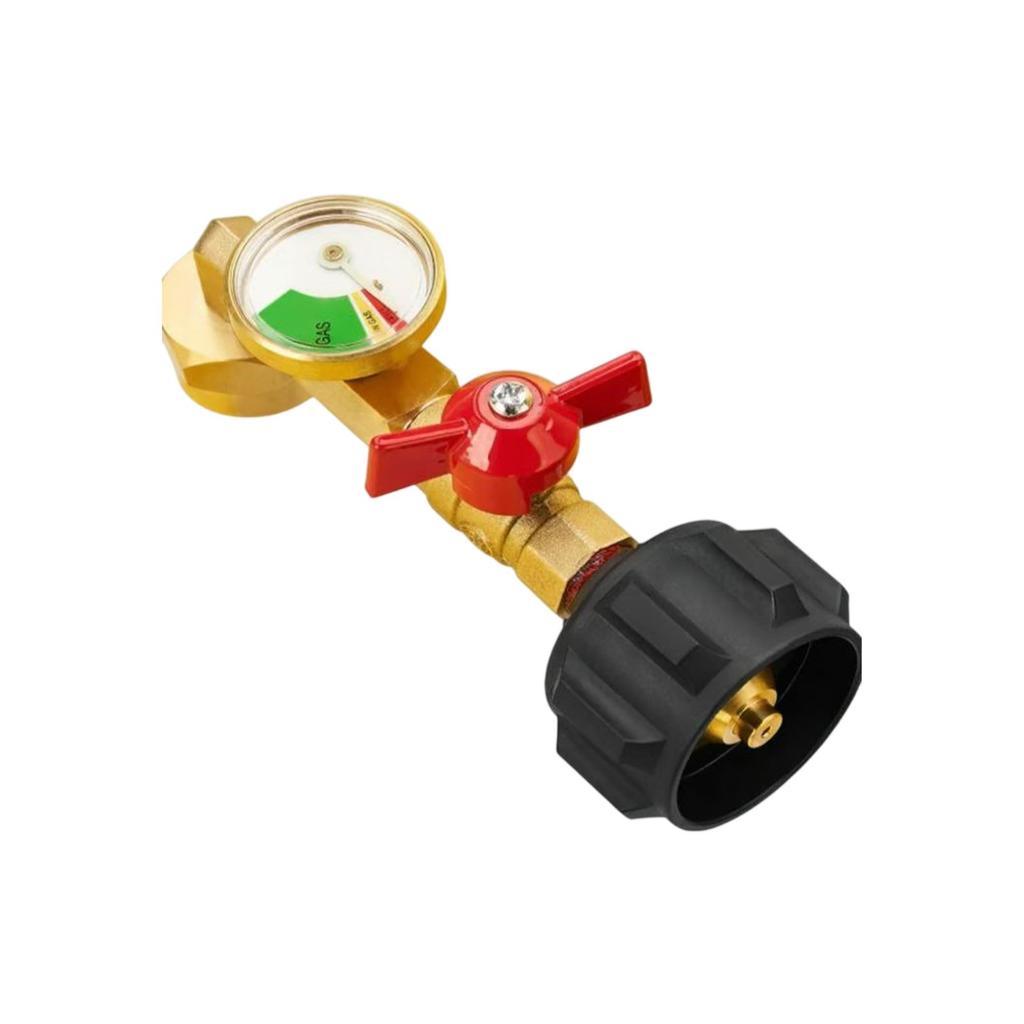 QCC Propane Bottle Charging Connector With Luminous Watch And Ball Valv0-e Gas Tank Gas Adapter