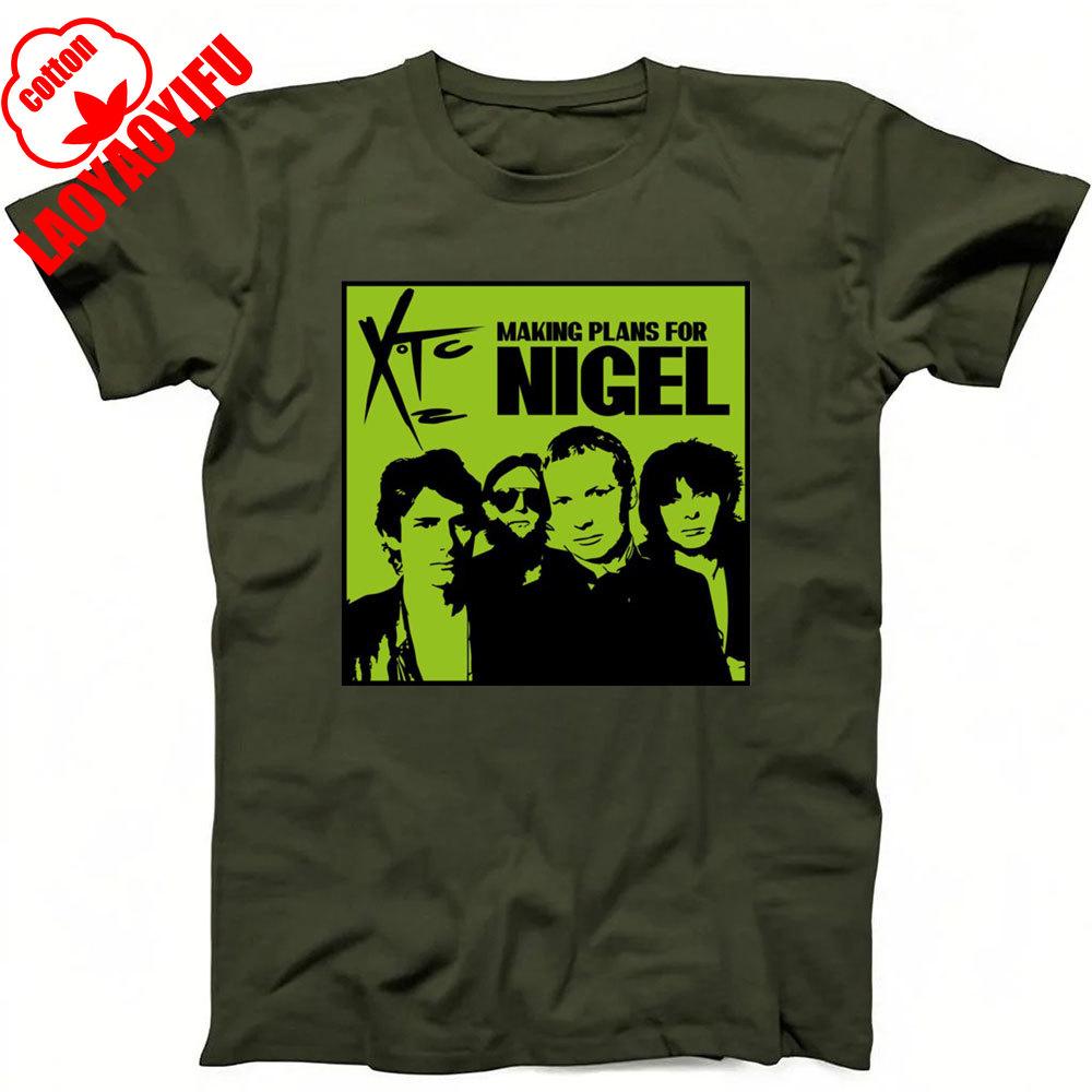 XTC Drums and Wires New Wave Rock Music Gift Black T Shirt Fashionable and Casual Combed Cotton Short Sleeved Round Neck T-shirt