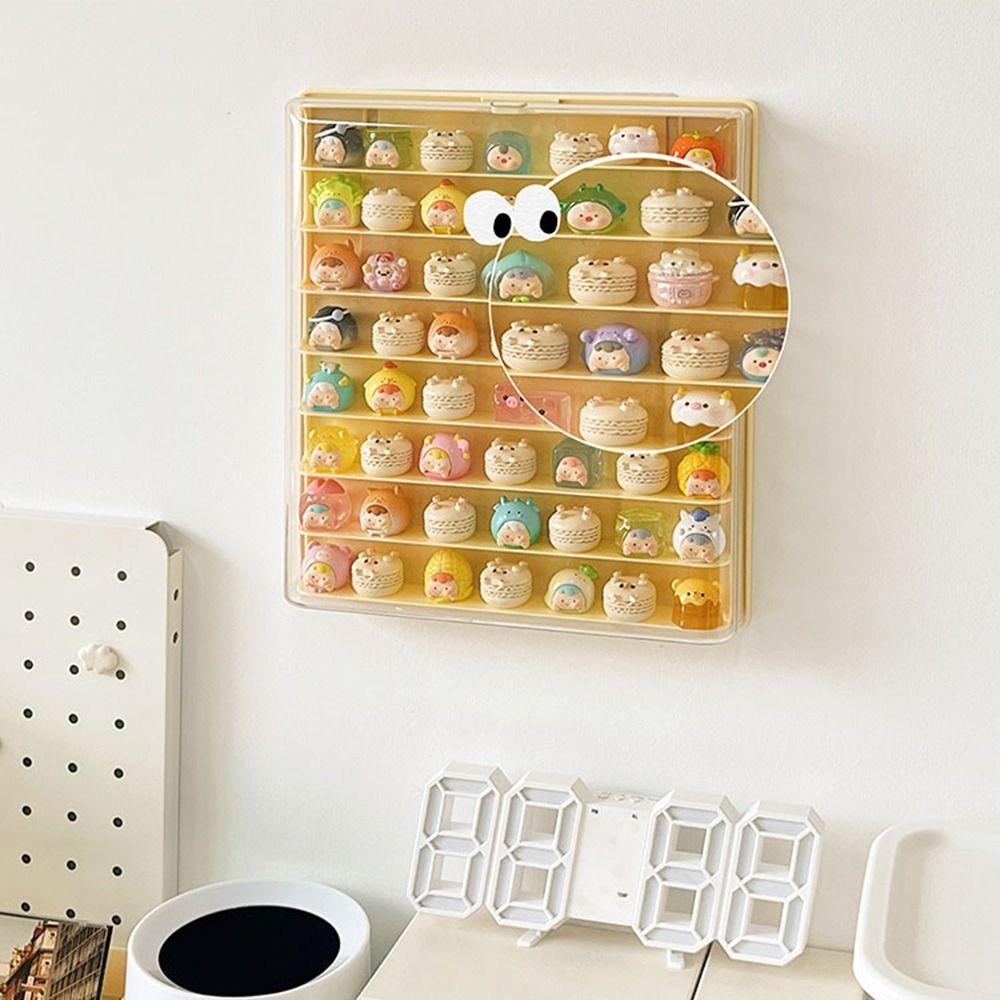Acrylic 8 Layers Display Cabinet Wall Mounted Figures Storage Cabinet Dolls Showing Box  for Home