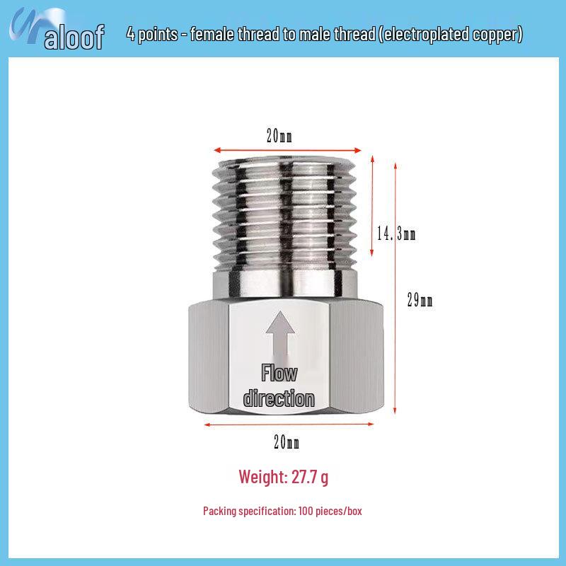 Copper 4-Point One-Way Water Check Valve for Heaters and Toilets