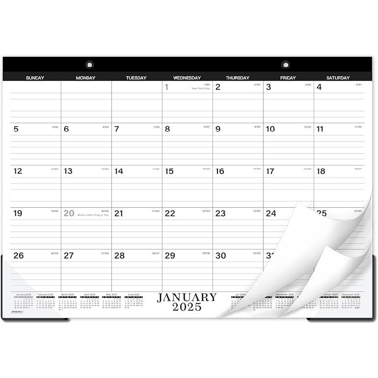 Desk Calendar 2025 - JAN. 2025 - DEC. 2025, 12 Monthly Calendar 2025,17" X 22", 2025 Large Desk Calendar with Thick Paper, Calendar with Corner