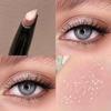 Monochromer wasserfester Glitzer-Lidschattenstift - Lang anhaltend, hochglänzend, einfach zu formen, Make-up, funkelnder aufhellender Lidschatten und Eyeliner