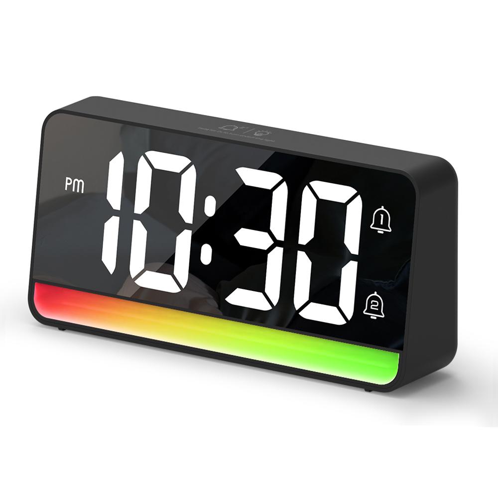 LED Digital Alarm Clock with Color Changing Night Light Easy Read Display for Bedroom Kitchen Office Home Décor