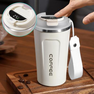 Smart Coffee Cup with Temperature Display Hot/Cold Water Bottle Portable Thermos 304 Stainless Steel Vacuum Insulated Tumbler