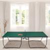 9FT Folding Tennis Table, with 8 Wheels, for Indoor Use, Green