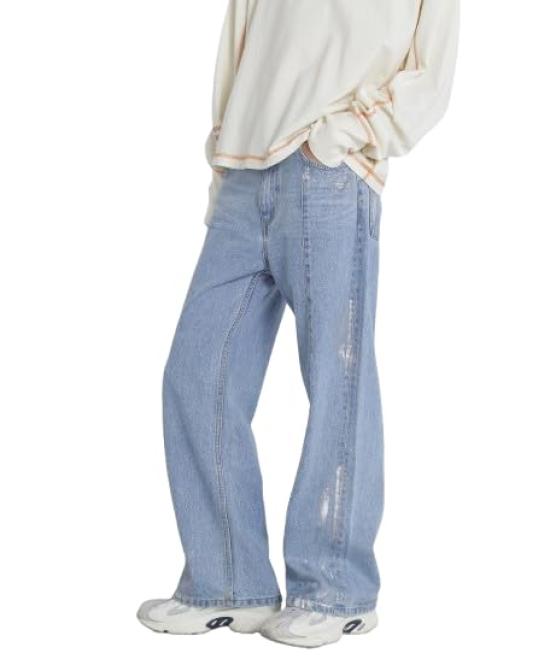 

AVIREX FOIL PRINT DENIM PANTS Women s M 369 Washed Used 783-4211603