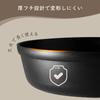 SENSARTE Deep Frying Pan 30cm with Lid, Non-stick Coating, IH and Gas Stove Compatible, Stir-fry Pan, All Heat Source Compatible, 5-Layer Construction