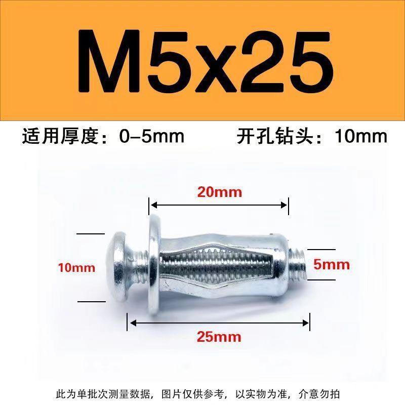 10Pcs M5/M6 Jack Nuts Car Metal Screw Petal Nuts Screw for Hollow Wall Iron Skin