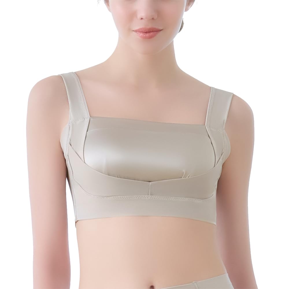 New comfortable yet bra M [Bradelis York] Non-wired bra, bust-enhancing 24, beige,