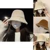 Stylish Warm Lamb Wool Bucket Hat For Winter Cute Cozy Fuzzy Fisherman Hat For Women