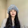 Women's New Warm Plush Knitted Hat Korean Style Trendy and Versatile Face Protecting Small Windproof Ear Protecting Wool Hat