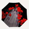 1pc Ghost Flowers Automatic Open/Close Umbrella, Portable Folding Umbrella for Travel, Themed Events, It is suitable as a gift for various festivals,