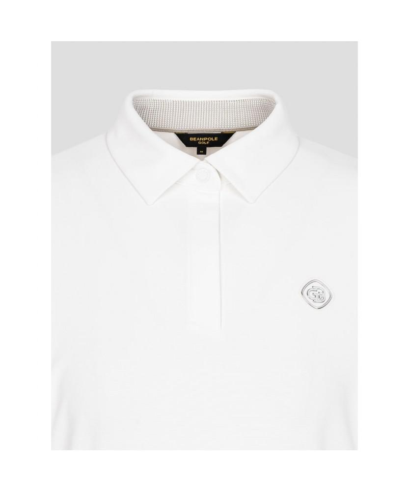 BEANPOLE GOLF [B_Under] Women'S Texture Mix Collar Long Sleeve T-Shirt White