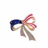 Bow Tie Brooch with Rhinestone Accents Classic Ribbon Shape Elegant Metal Alloy Design Suitable for Various Occasions and Outfits
