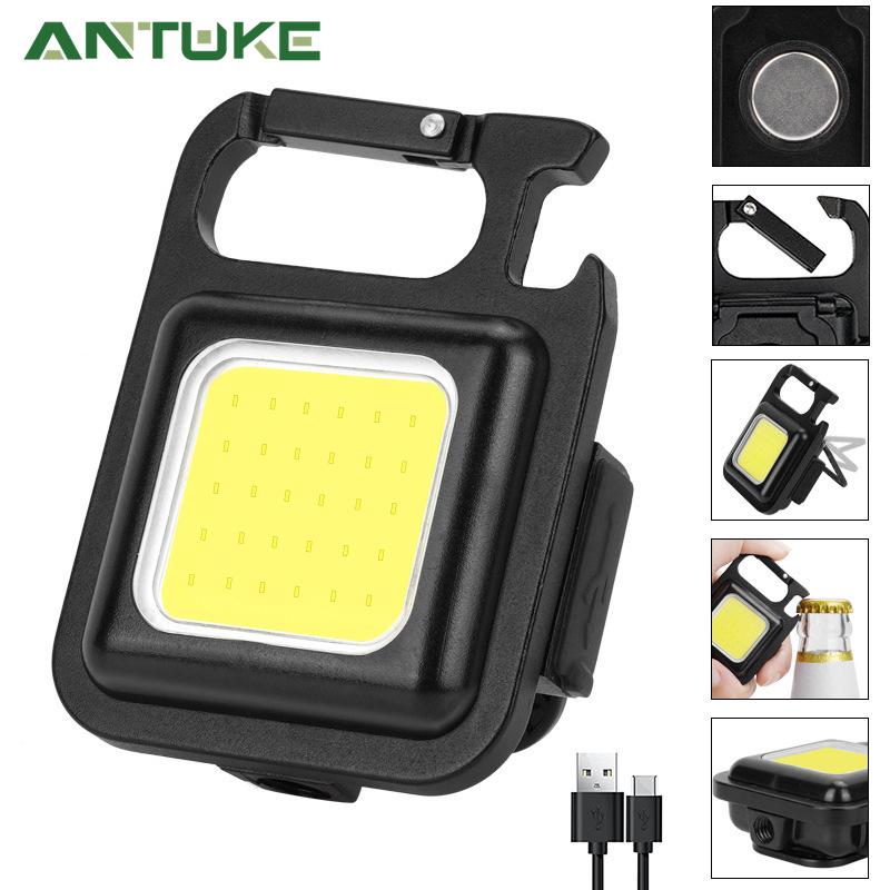 Outdoor USB Mini Keychain COB Work Light for Car Repair and Emergency Night Use