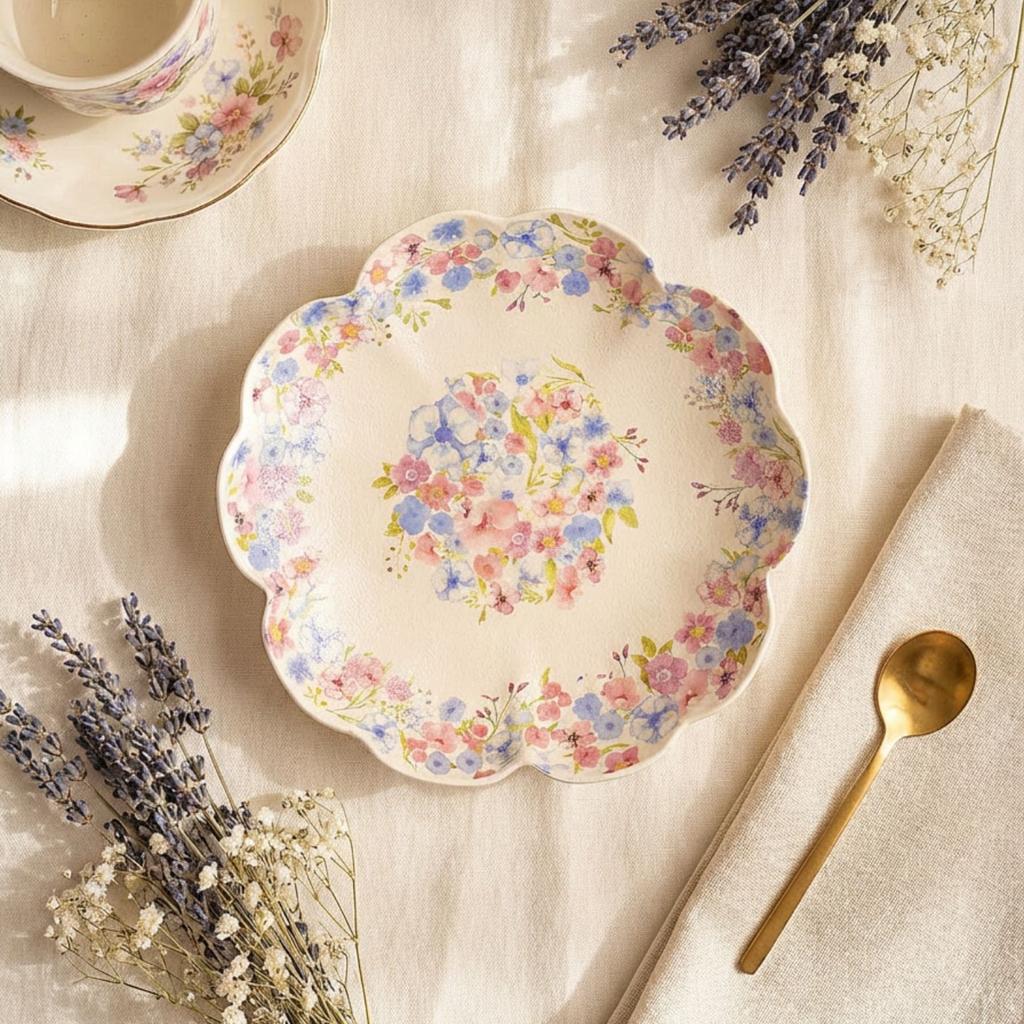 Frosted Plate Household Vegetable Plate Hotel High Value Plate Dessert Tray Creative Western Food Plate Disc